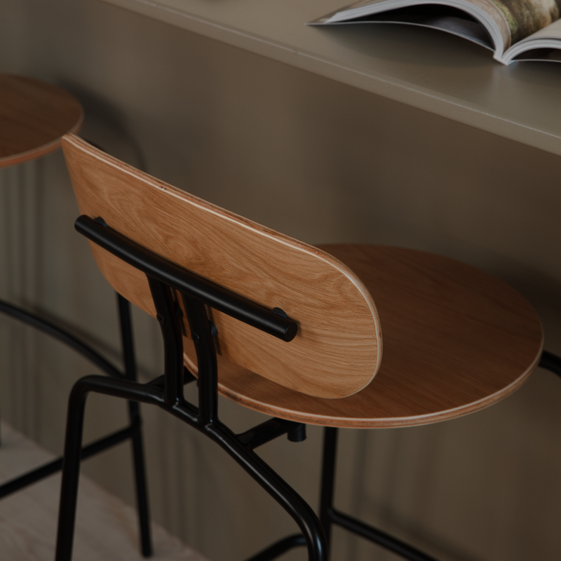 UMAGE Lifestyle Curious Barstool Oak Black 8