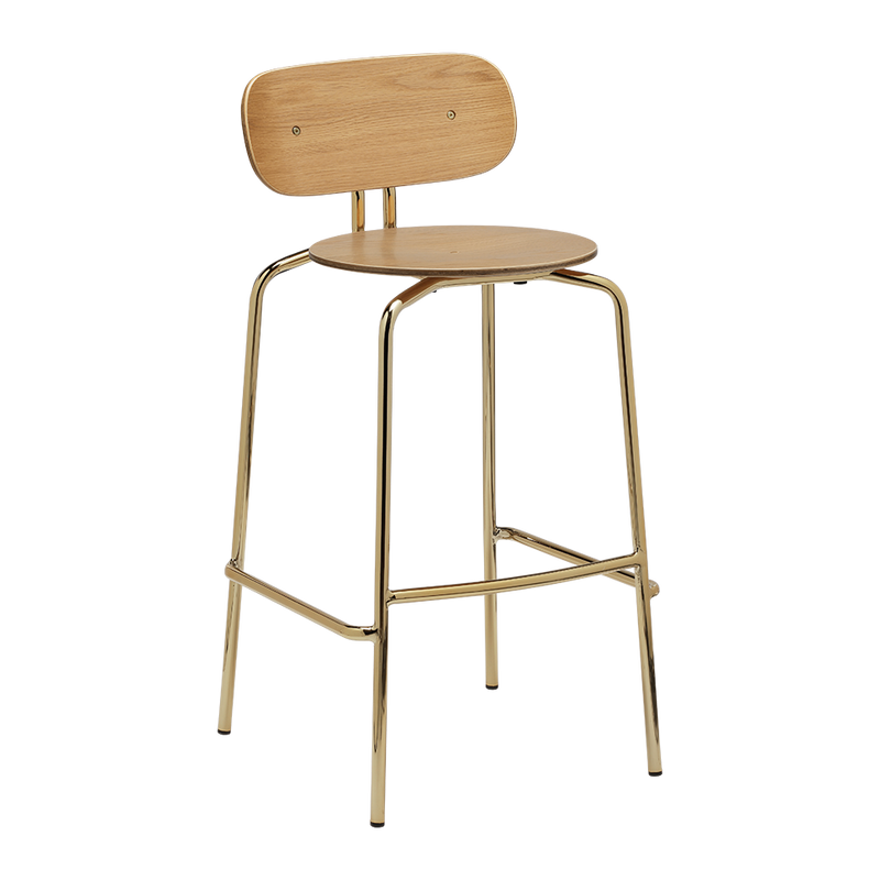 UMAGE Packshot 5918 1 Curious Bar Stool Oak Brass (2)