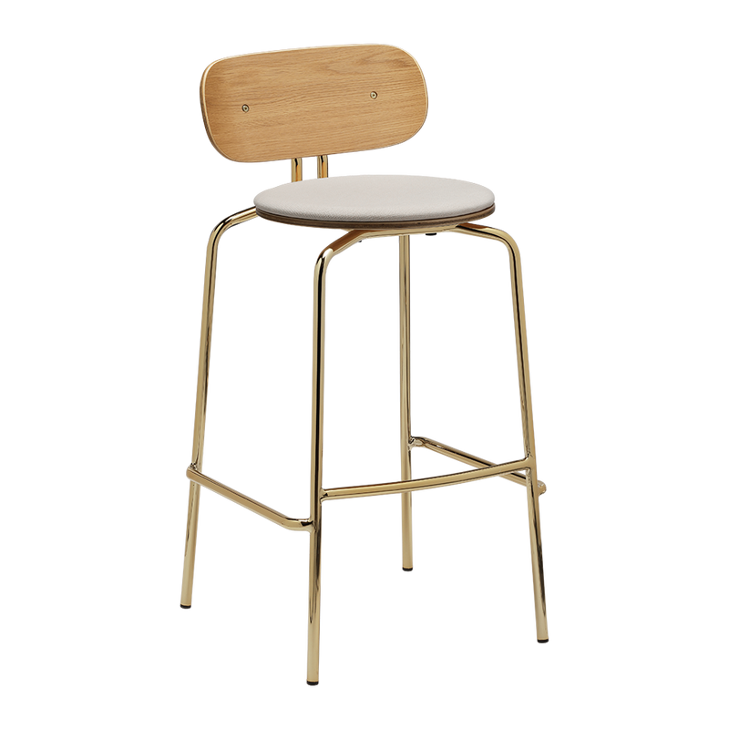 UMAGE Packshot 5918 1C719 02 Curious Bar Stool Oak Brass White Sands 2