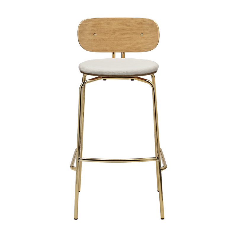 UMAGE Packshot 5918 1C719 18 Curious Bar Stool Oak Brass Teddy White 1