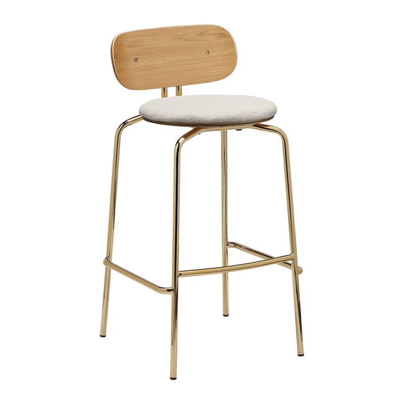 UMAGE Packshot 5918 1C719 18 Curious Bar Stool Oak Brass Teddy White 2