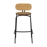 UMAGE Packshot 5918 3C719 01 Curious Bar Stool Oak Black Sugar Brown (1)
