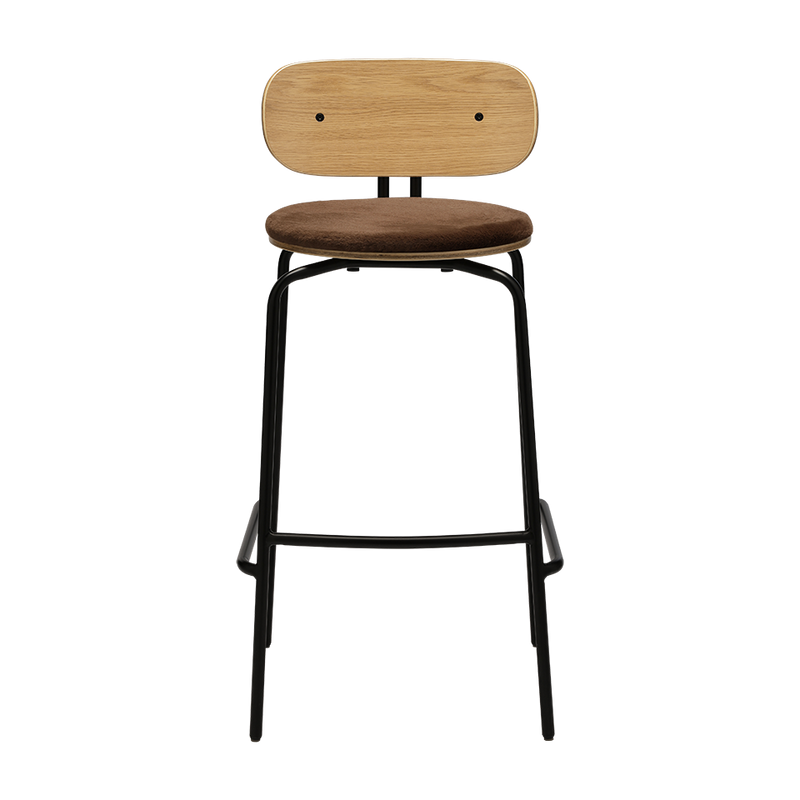 UMAGE Packshot 5918 3C719 19 Curious Bar Stool Oak Black Teddy Brown (1)