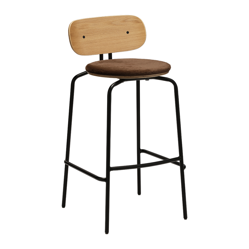 UMAGE Packshot 5918 3C719 19 Curious Bar Stool Oak Black Teddy Brown (2)